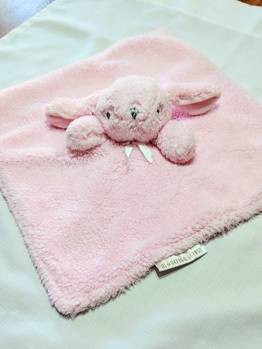 Sam Salem & Son Monkey Lovey Security Blanket Cream & Grey Plush Stuffed 11"x11"